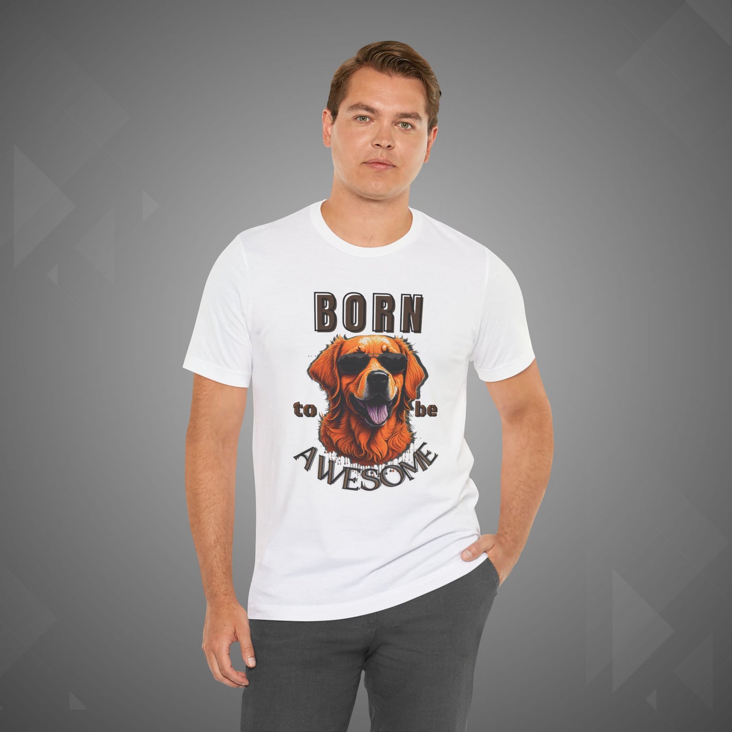 Dog Tee - Born to be Awesome Funny Pet Lover T-Shirt