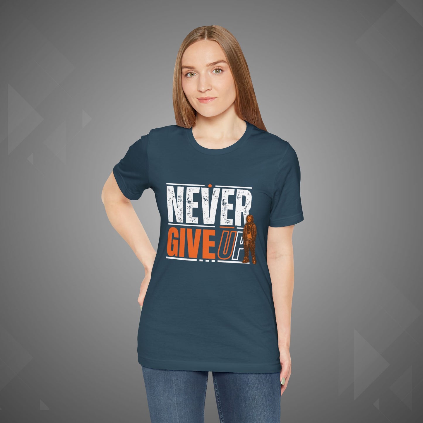 Never Give Up Motivational Tee