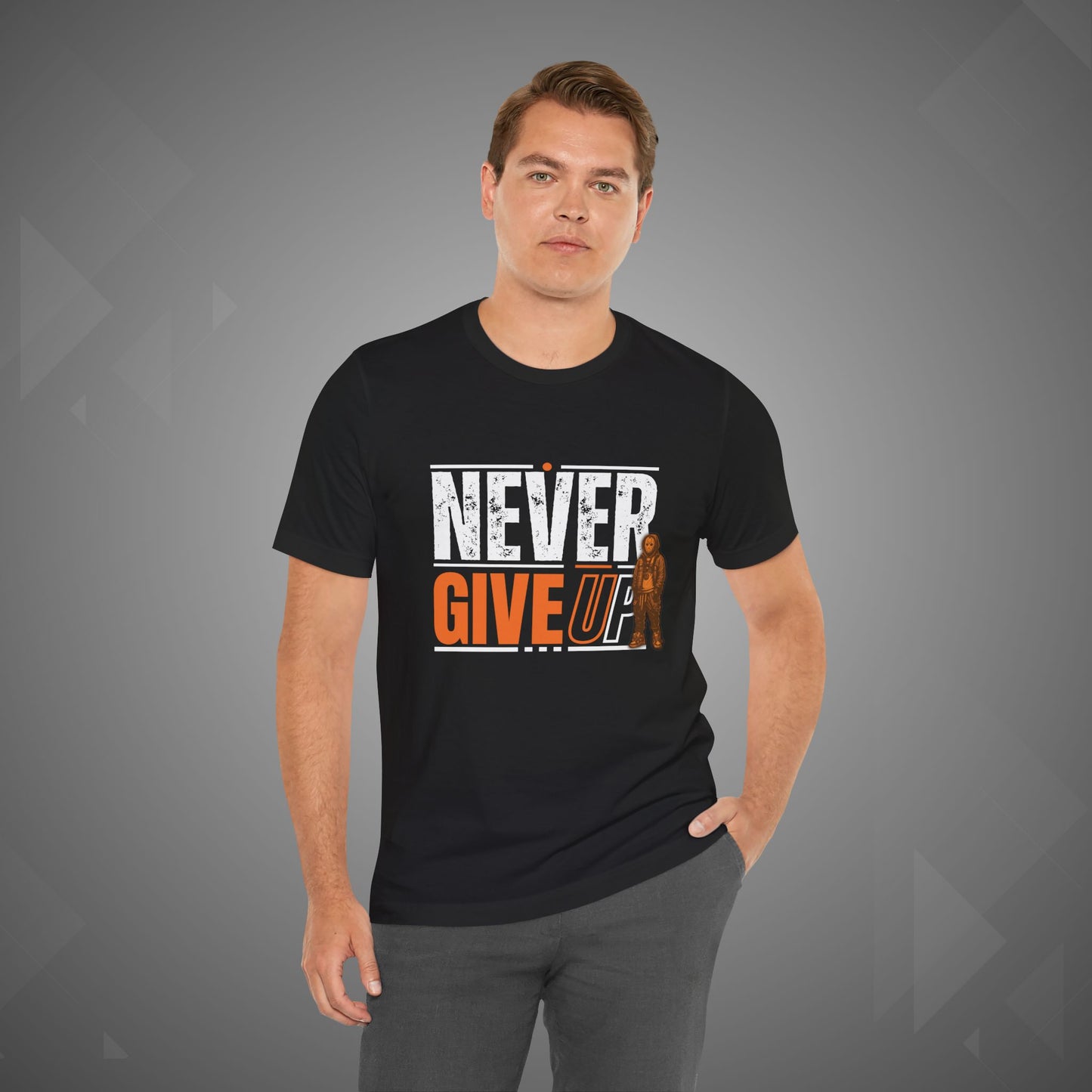 Never Give Up Motivational Tee