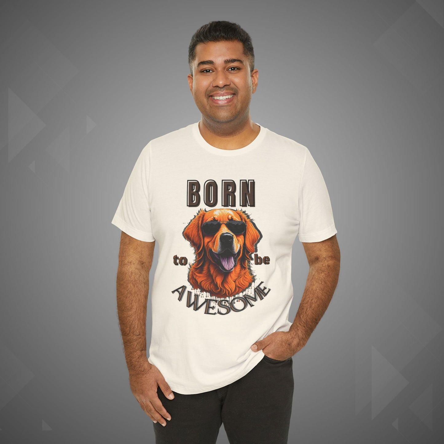 Dog Tee - Born to be Awesome Funny Pet Lover T-Shirt