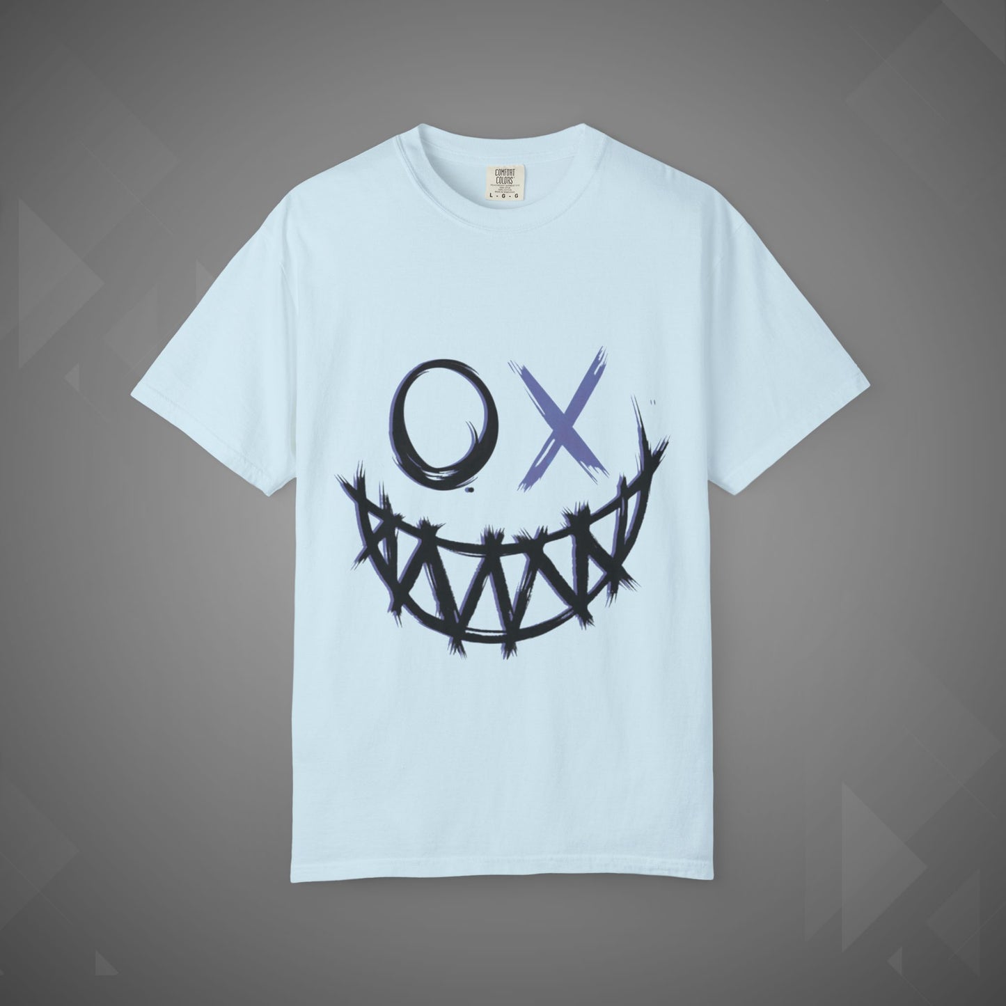 Grunge Smile Face T-Shirt - Edgy Streetwear Graphic Tee