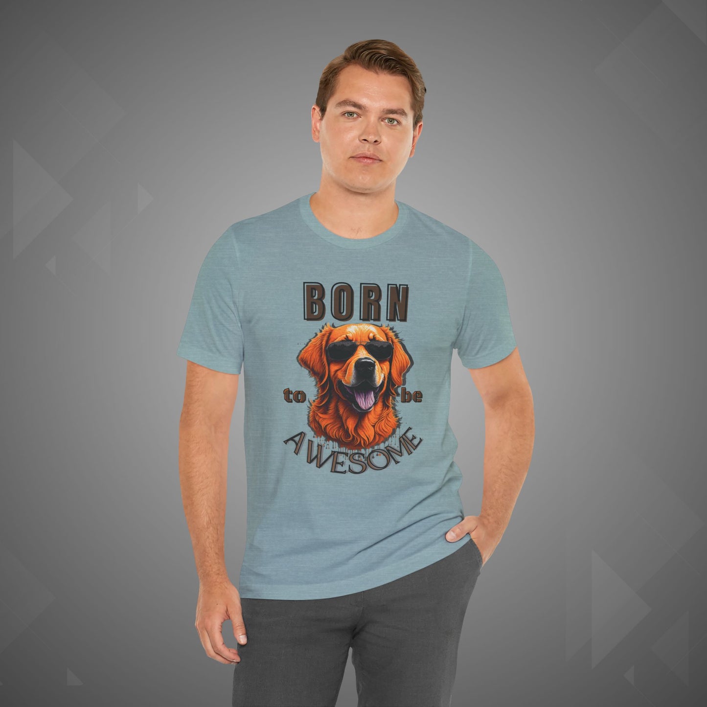 Dog Tee - Born to be Awesome Funny Pet Lover T-Shirt