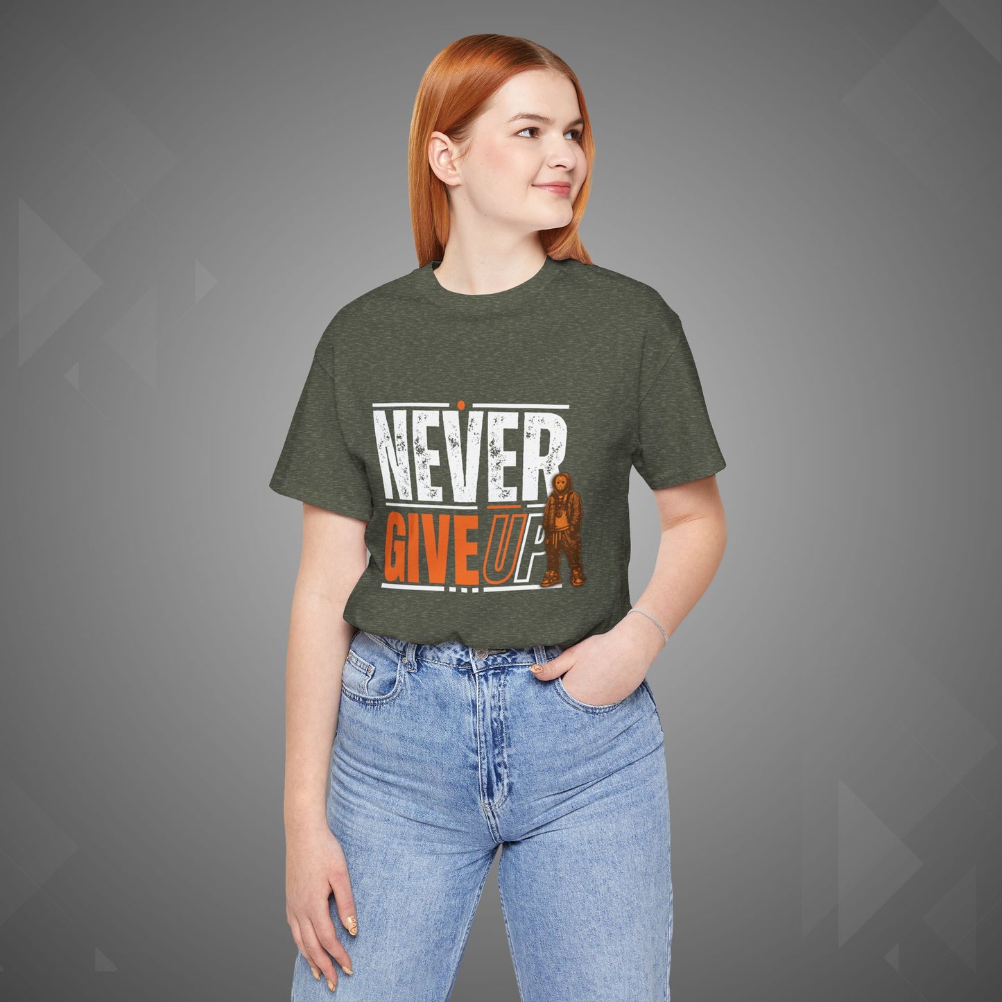 Never Give Up Motivational Tee