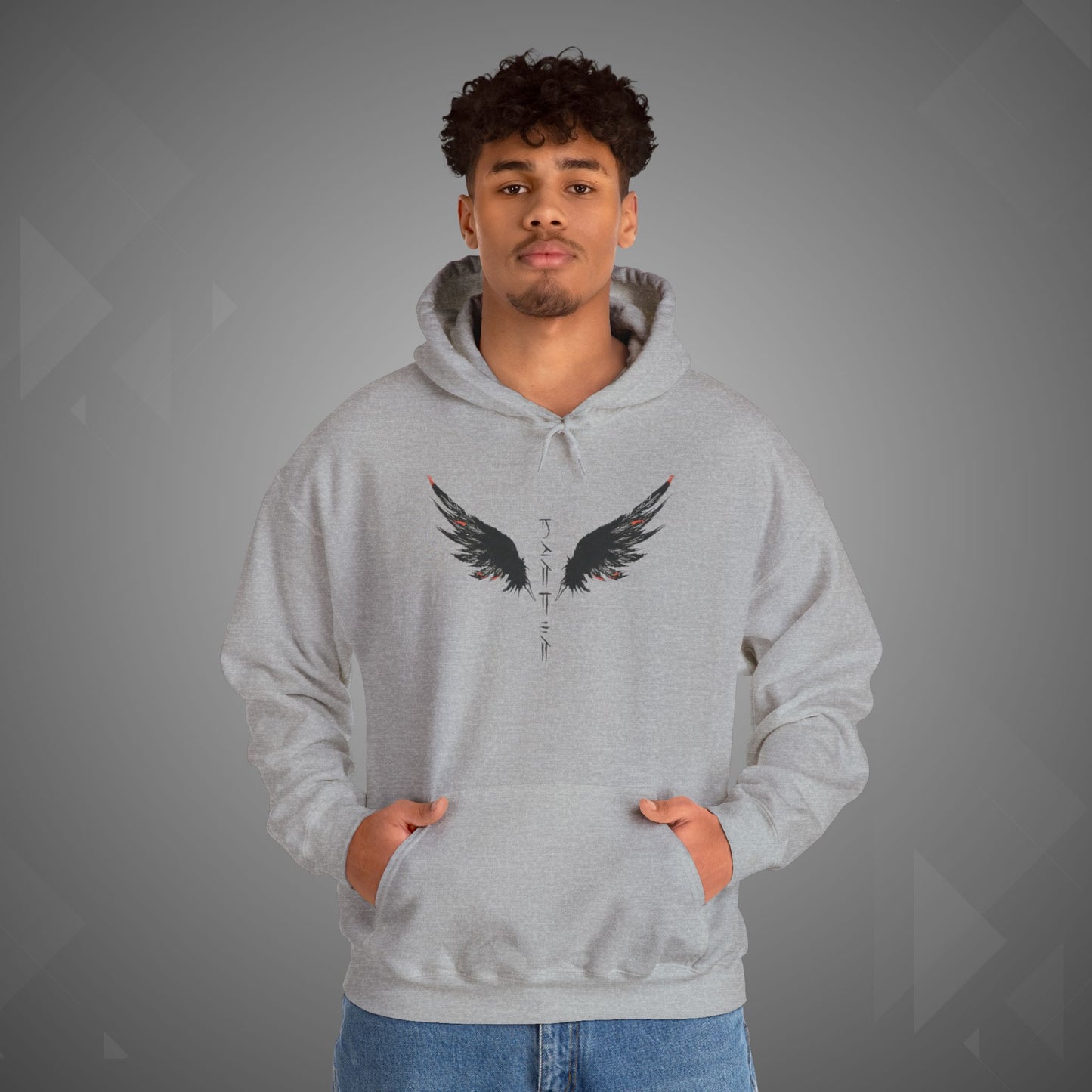 Angel Wings Unisex Hooded Sweatshirt, Cozy Sweatshirt, Gift for Her, Winter Hoodie, Casual Wear, Birthday Gift, Spiritual Apparel