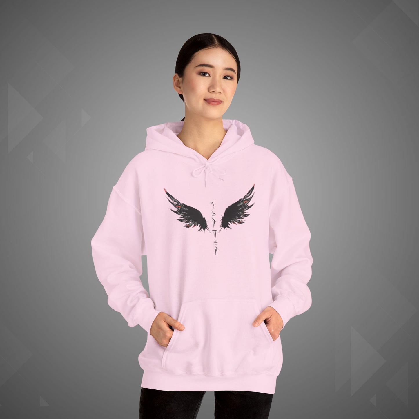 Angel Wings Unisex Hooded Sweatshirt, Cozy Sweatshirt, Gift for Her, Winter Hoodie, Casual Wear, Birthday Gift, Spiritual Apparel