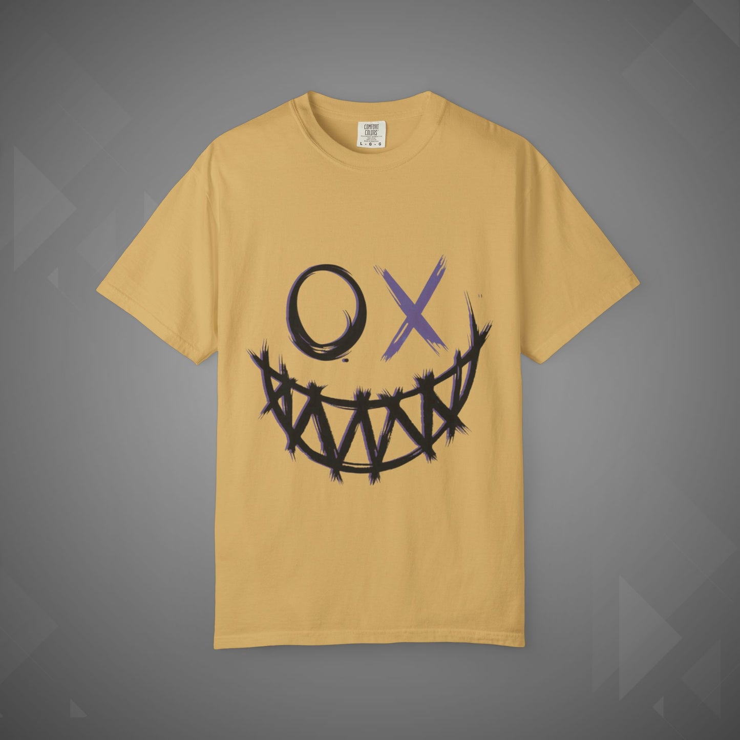 Grunge Smile Face T-Shirt - Edgy Streetwear Graphic Tee