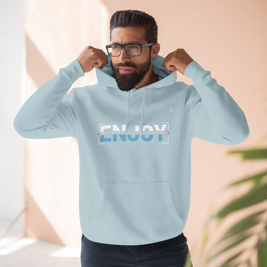 Fleece Hoodie - ENJOY THIS TIME | Minimalist Streetwear Graphic Pullover