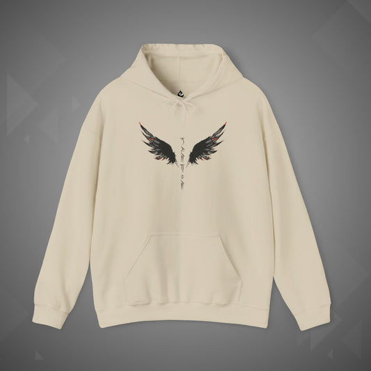 Angel Wings Unisex Hooded Sweatshirt, Cozy Sweatshirt, Gift for Her, Winter Hoodie, Casual Wear, Birthday Gift, Spiritual Apparel
