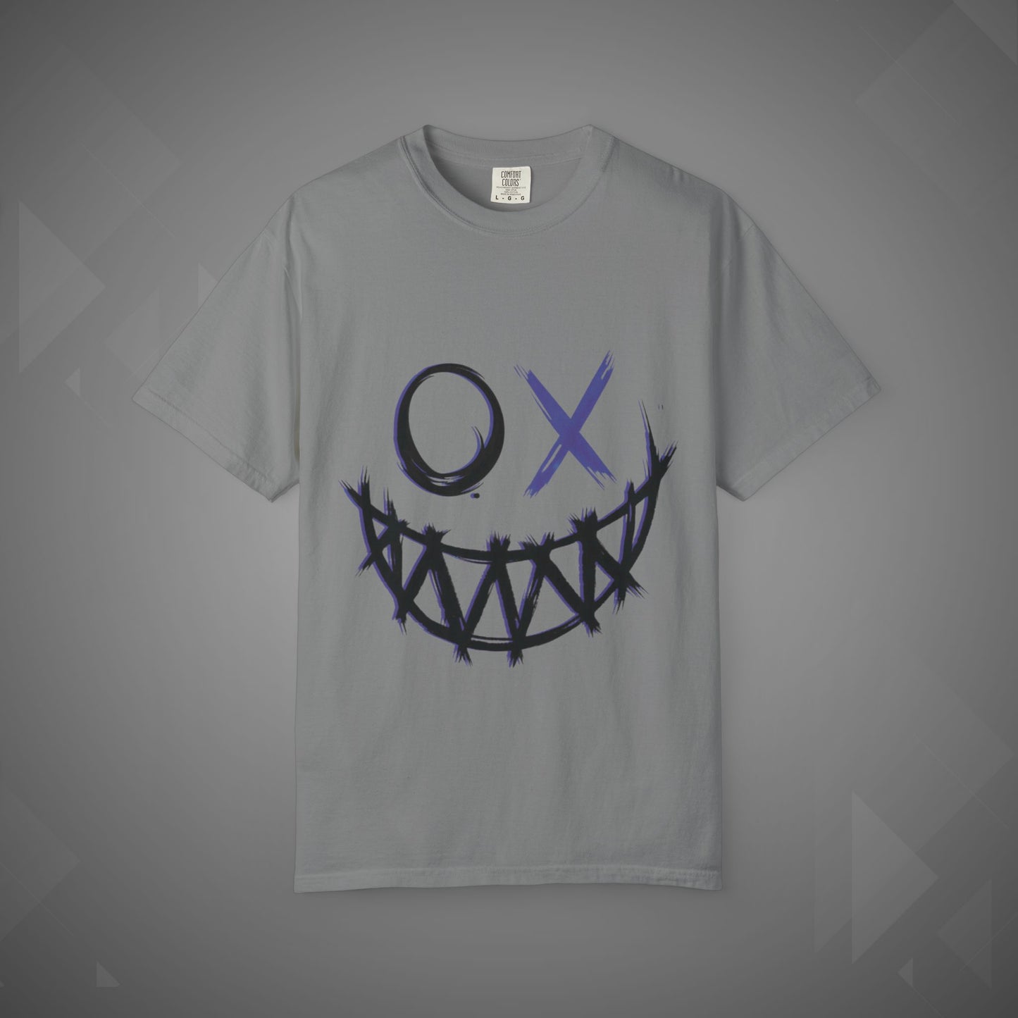 Grunge Smile Face T-Shirt - Edgy Streetwear Graphic Tee