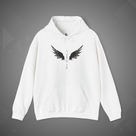 Angel Wings Unisex Hooded Sweatshirt, Cozy Sweatshirt, Gift for Her, Winter Hoodie, Casual Wear, Birthday Gift, Spiritual Apparel
